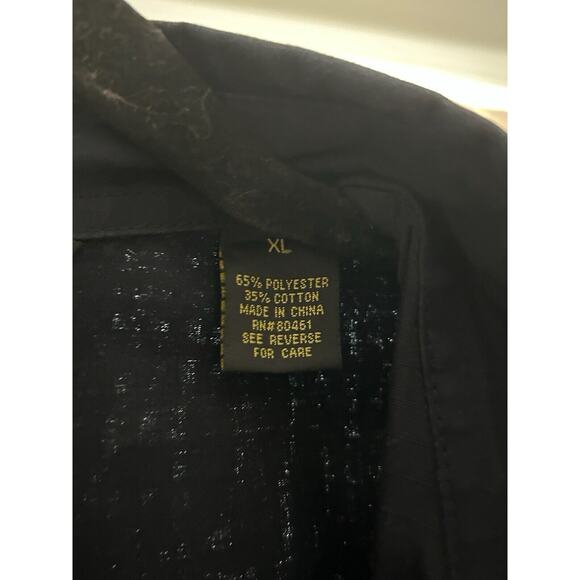 HQ Issue Black Zip-Up Tactical Utility Mens Short Sleeve Shirt XL - Picture 7 of 9